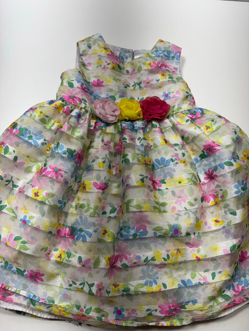 Toddler Floral Spring Dress Sz 4 T Sleeveless Lined Cottage Core Girls Kid Core